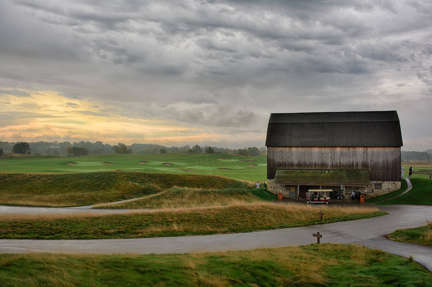 Erin Hills practice range and barn house