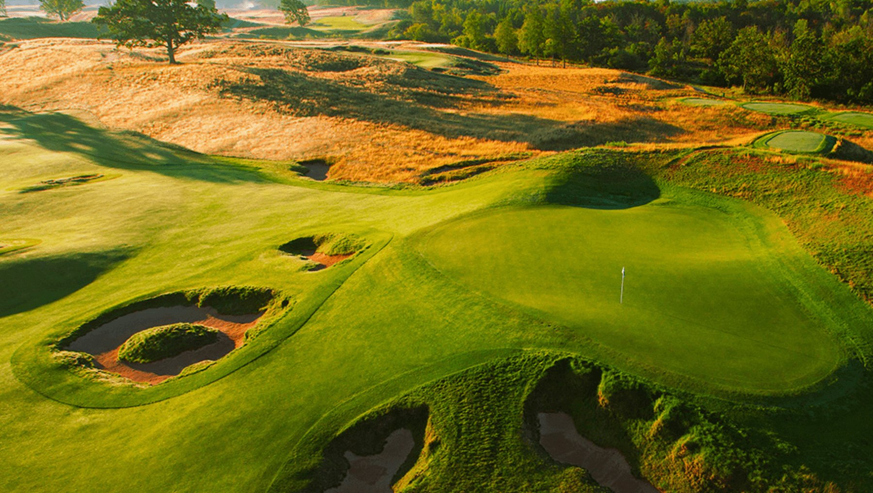 Overlooking a green on the golf course