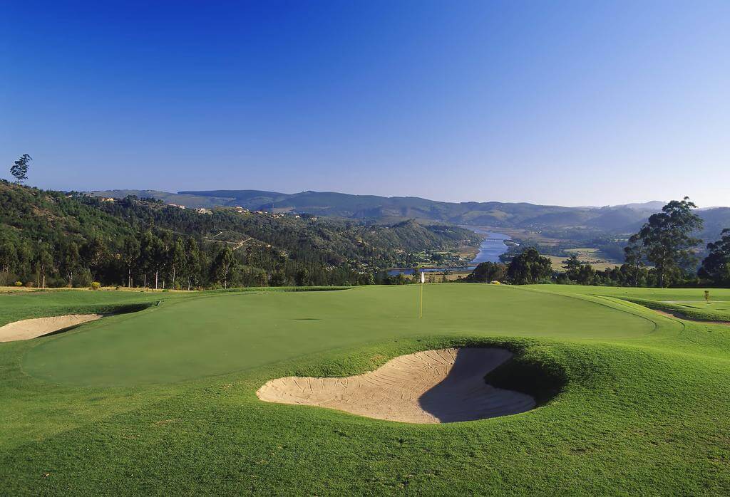 Golf green with Knysna town & lagoon views