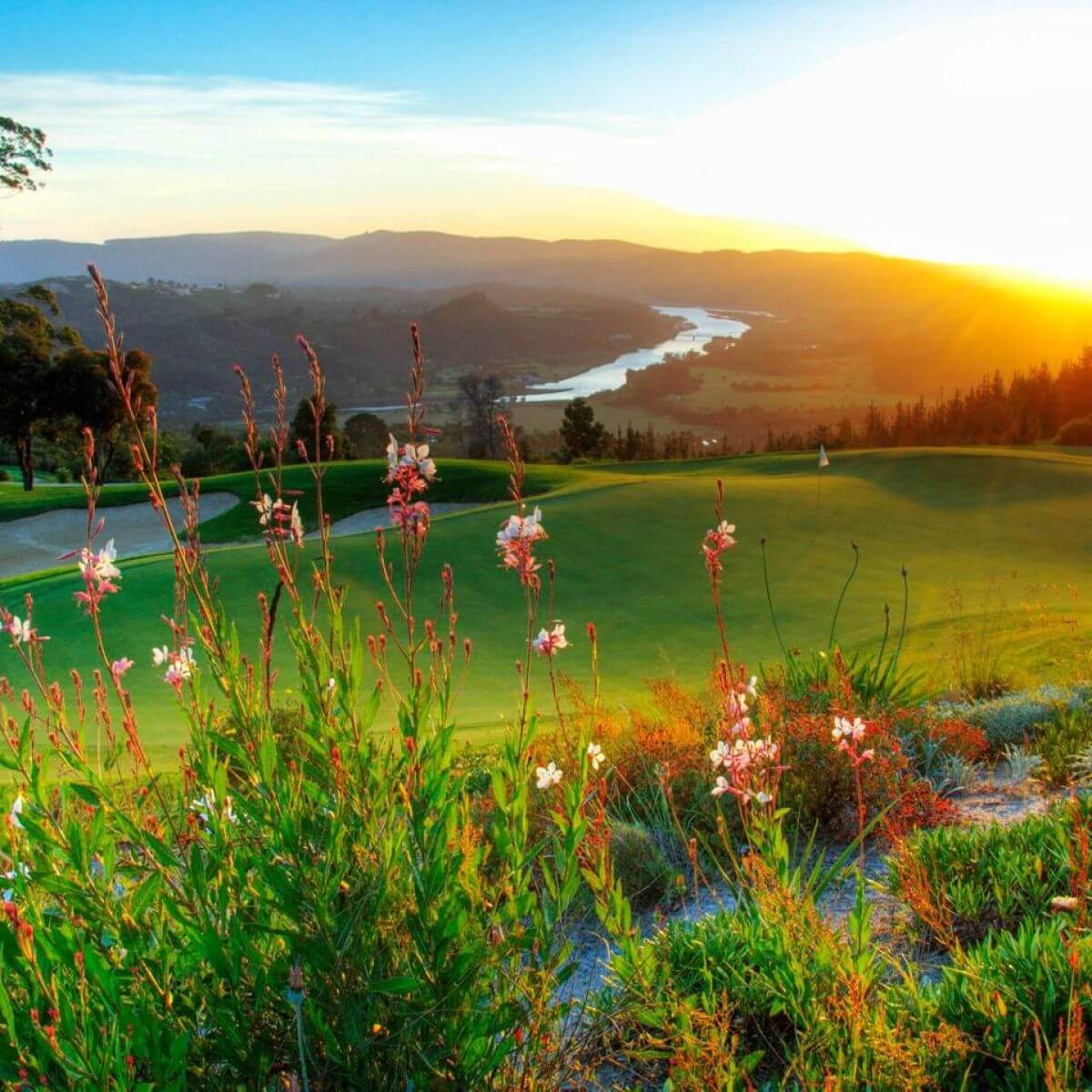 Sun rises over Simola Estate golf course
