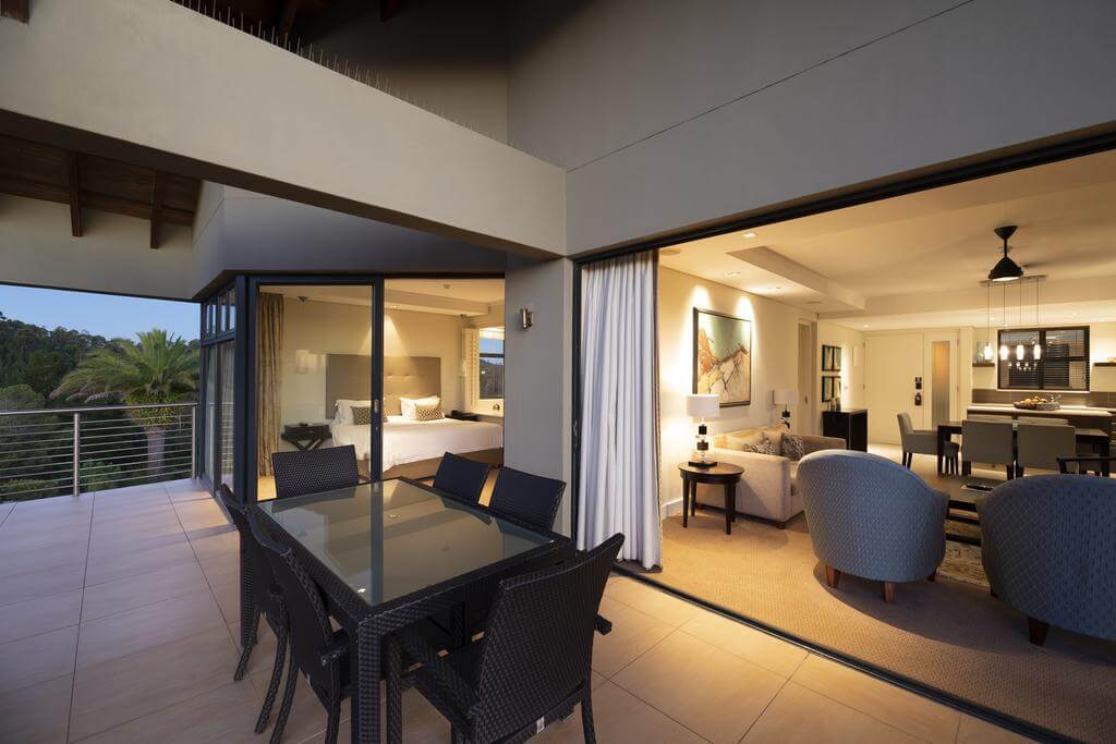 Luxury suite outdoor seating at Simola Hotel