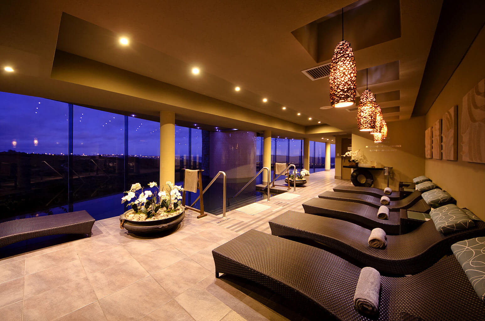 Indoor spa facilities at Simola Spa